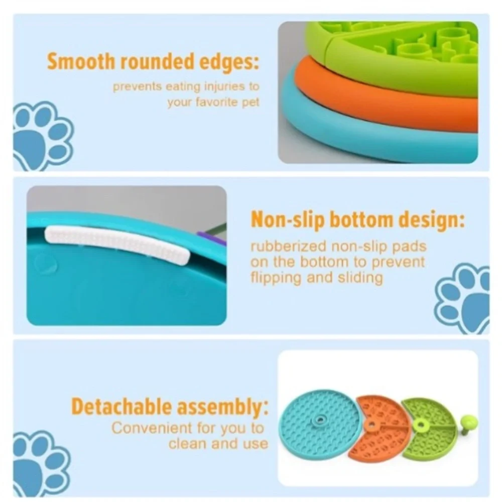 Slow Feeder Dog Bowl/Puzzle 3 Levels